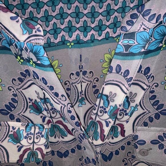 Collective Concepts Blue multi Blouse stitch fix - Picture 7 of 8